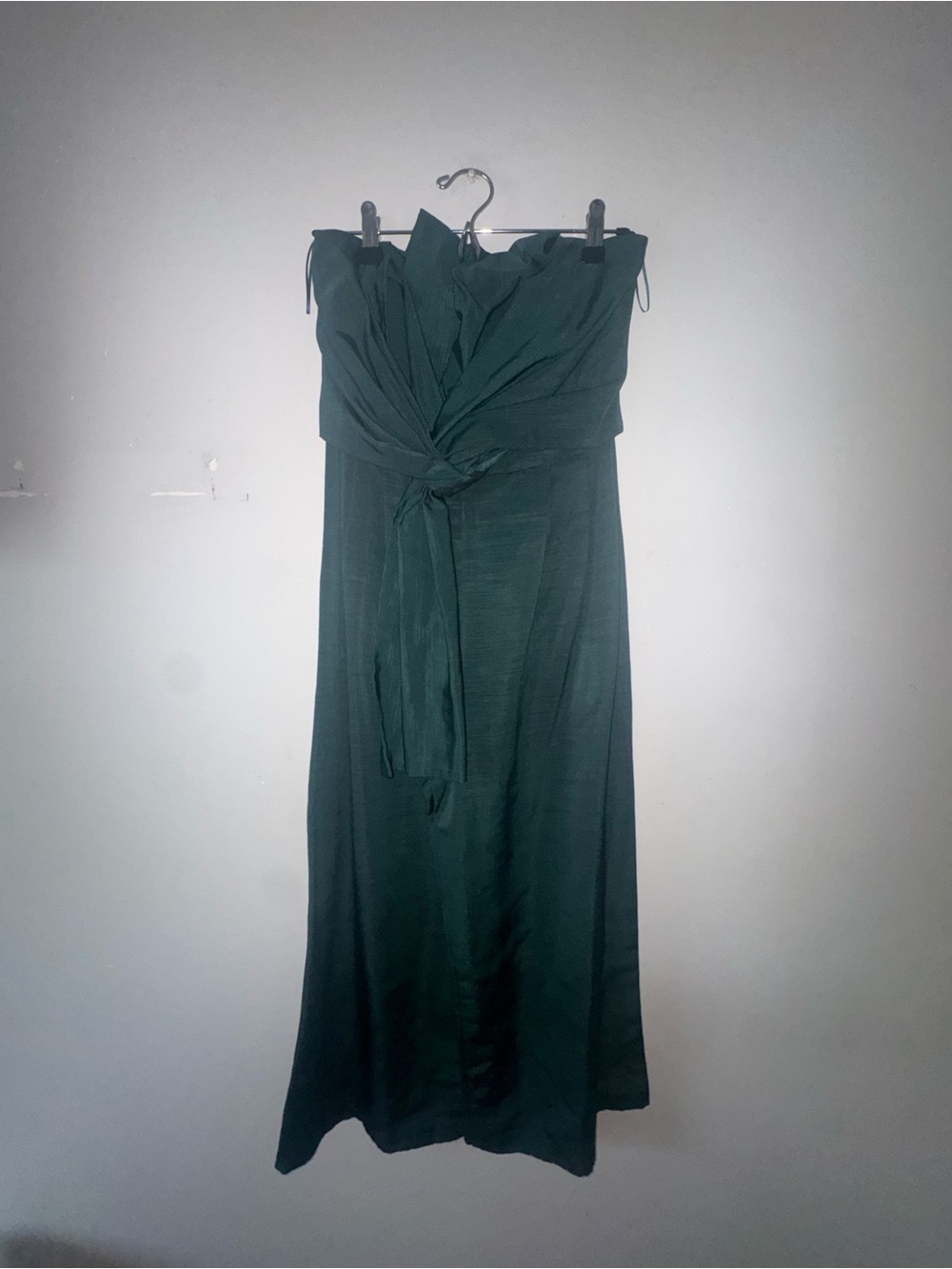 ASOS Elegant Forest Green Strapless Jumpsuit